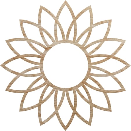 Ekena Millwork Daisy Wood Fretwork Pierced Ceiling Medallion, Red Oak, 40"OD x 13 1/4"ID x 3/8"T CMWP40X40X0375DARO